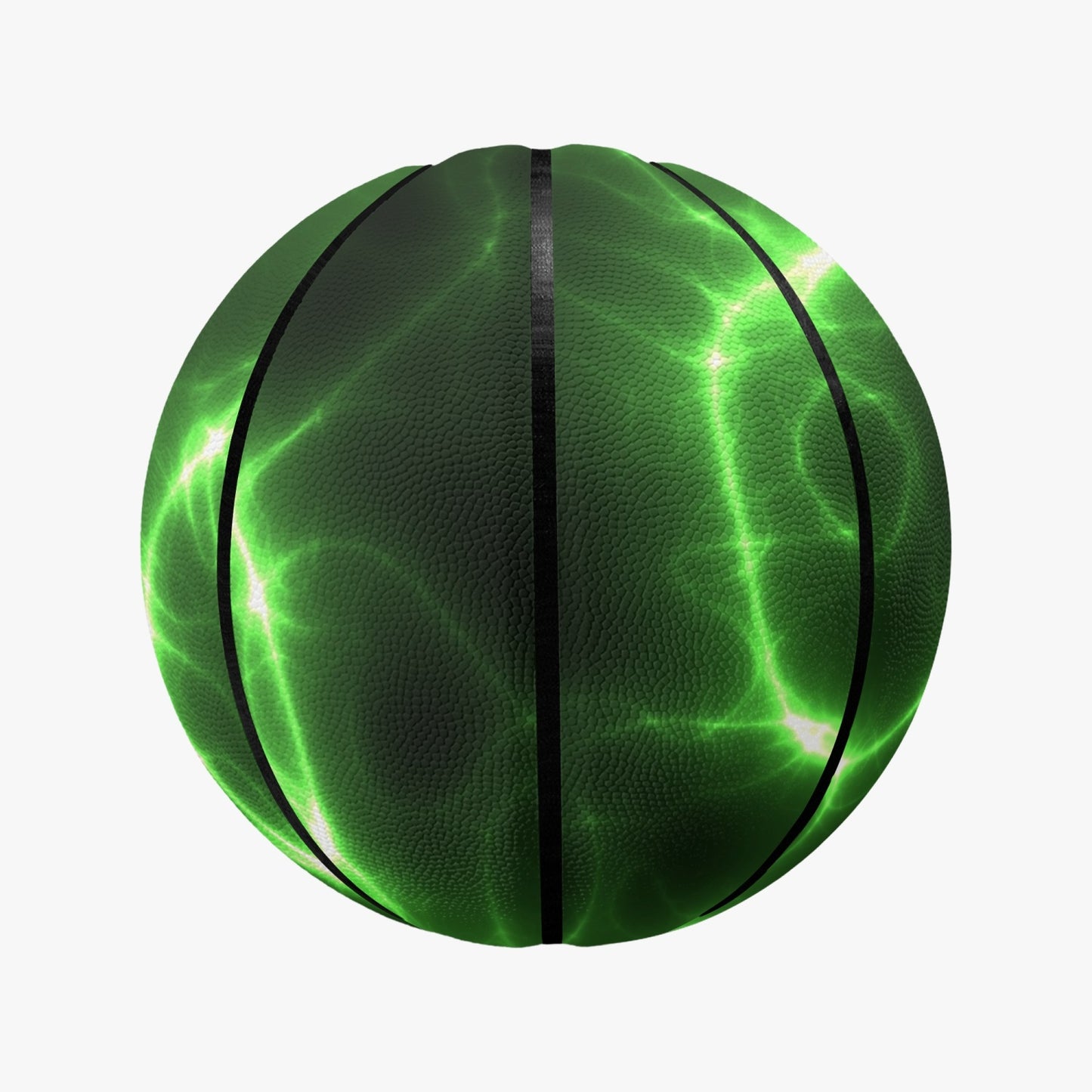 synthetic leather all court 8 panel basketball printed green