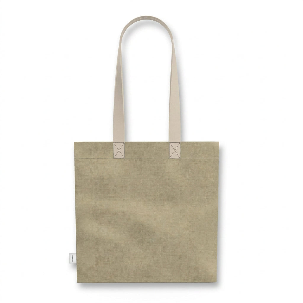 Back view of cotton linen tote bag