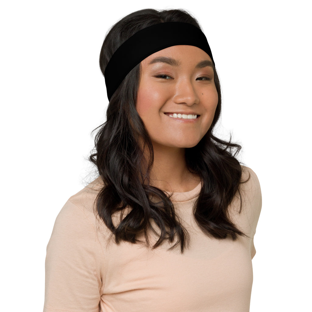 unisex black headband thin