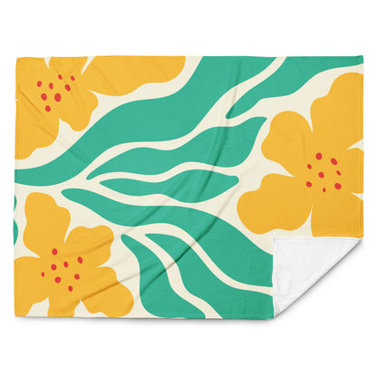 Silky Floral Throw Blanket - Mirfia