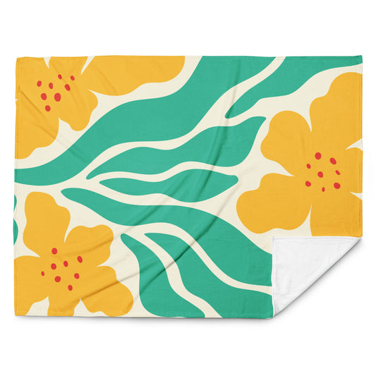 Silky Floral Throw Blanket - Mirfia