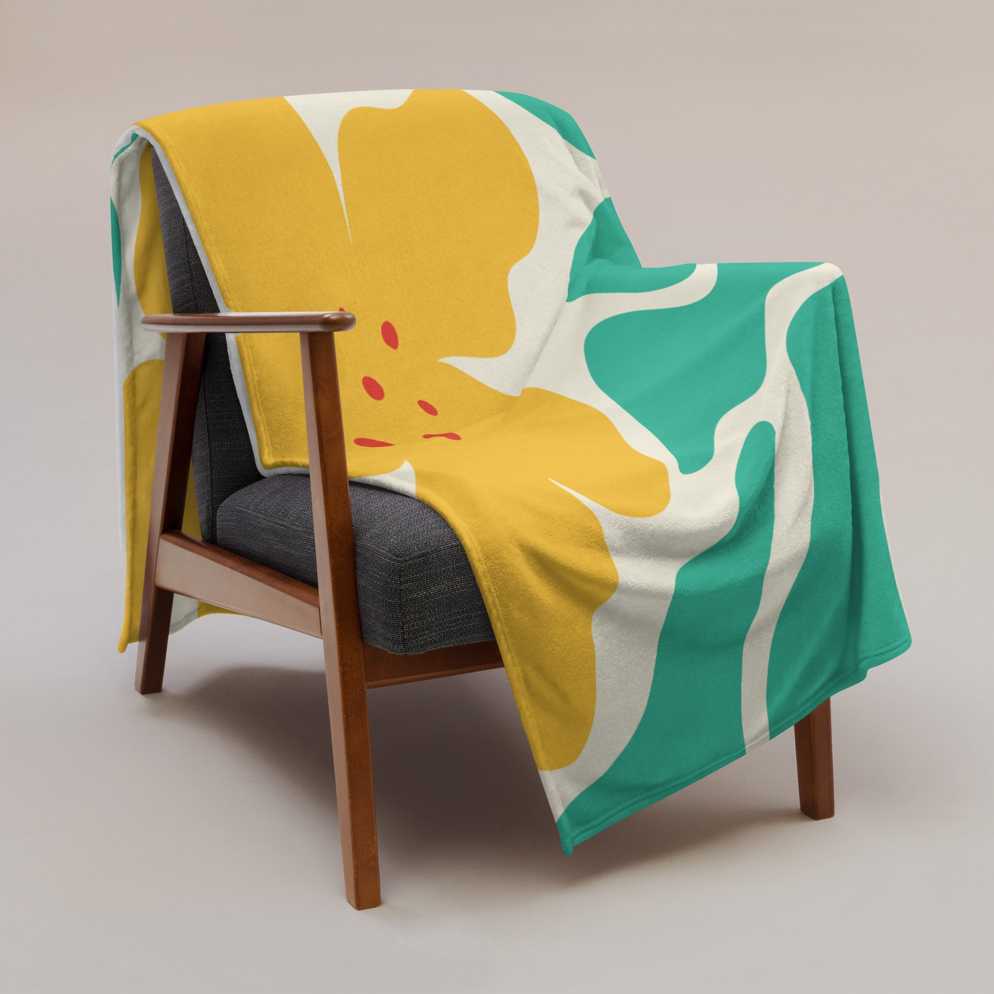 Silky Floral Throw Blanket - Mirfia