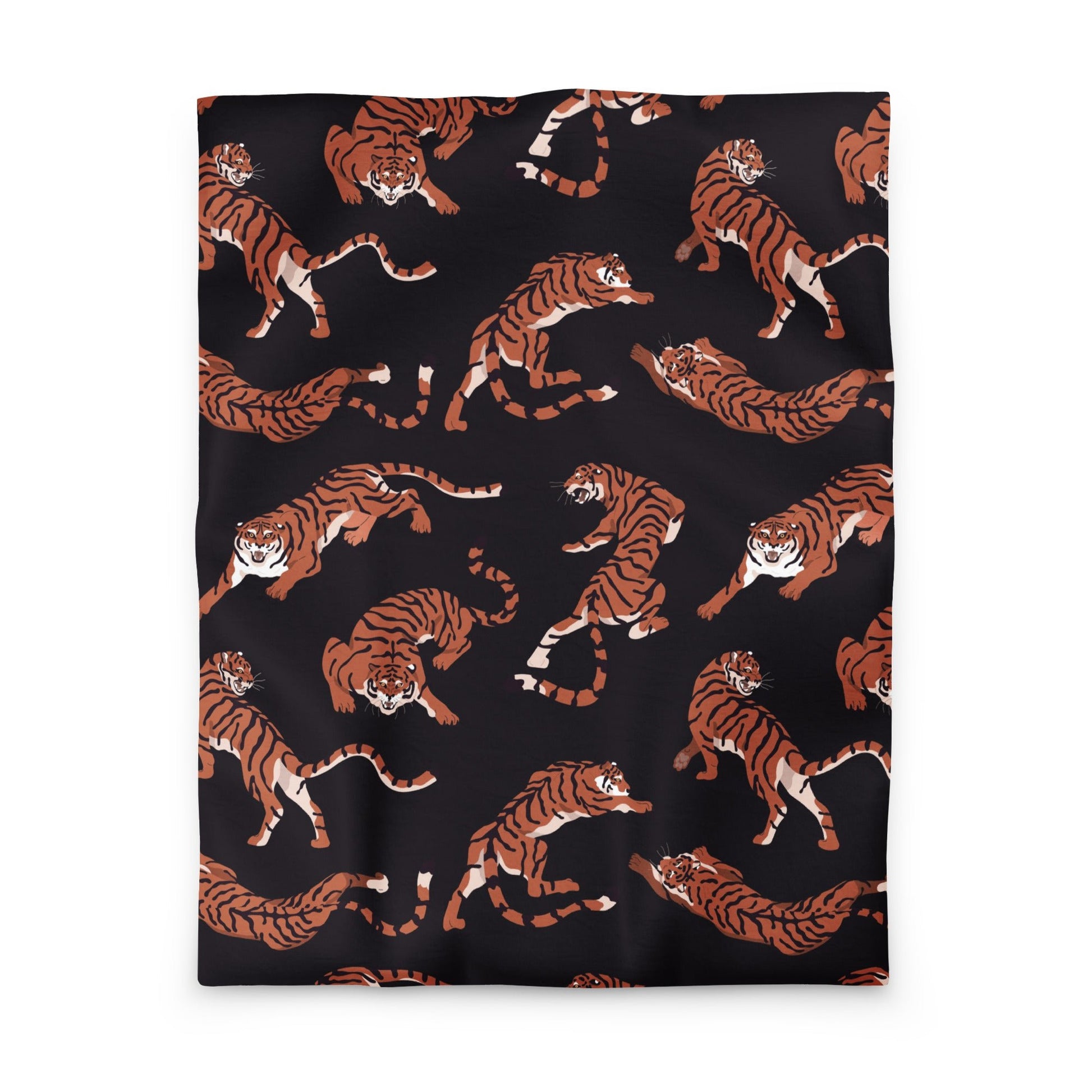 Black Tiger Print Duvet Cover - Mirfia