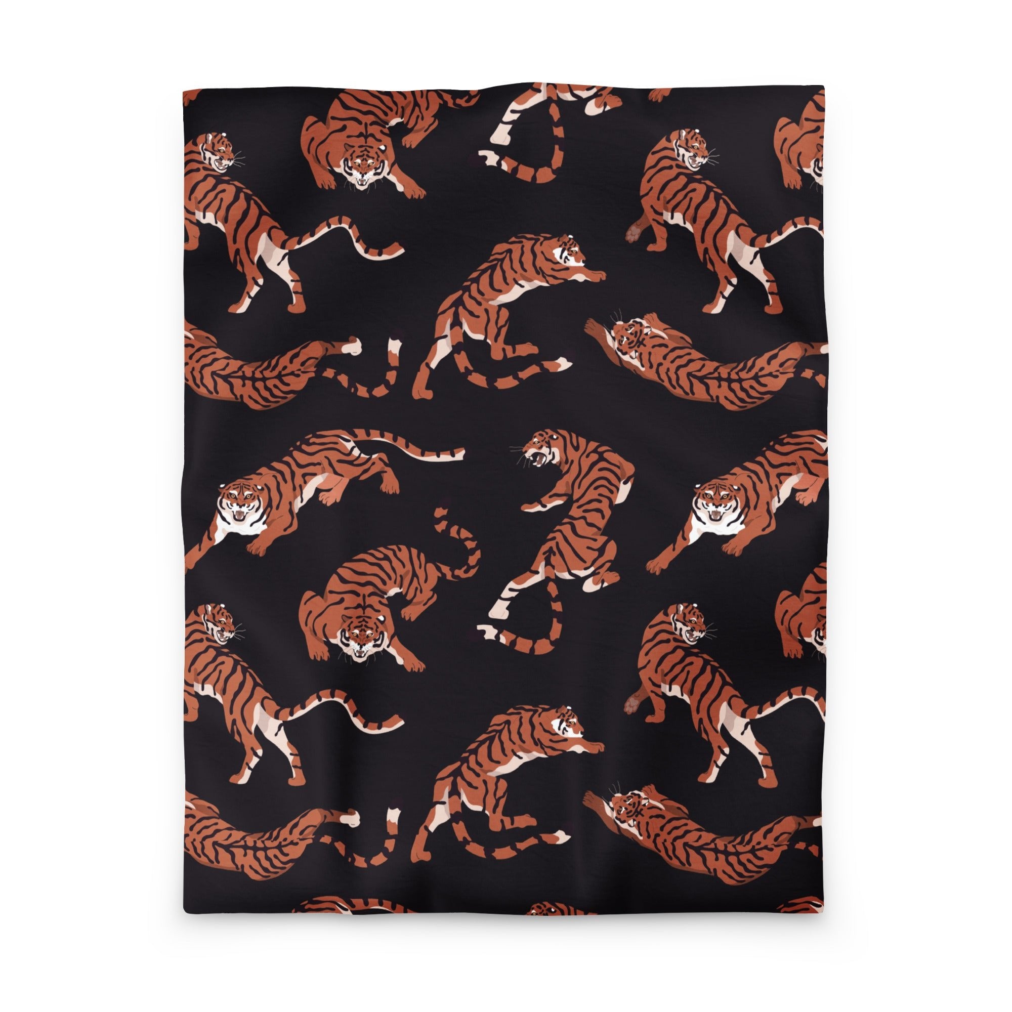 Black Tiger Print Duvet Cover - Mirfia