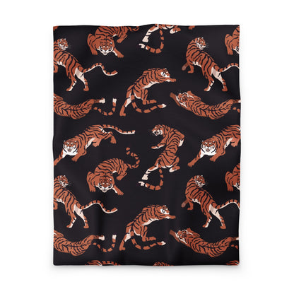 Black Tiger Print Duvet Cover - Mirfia