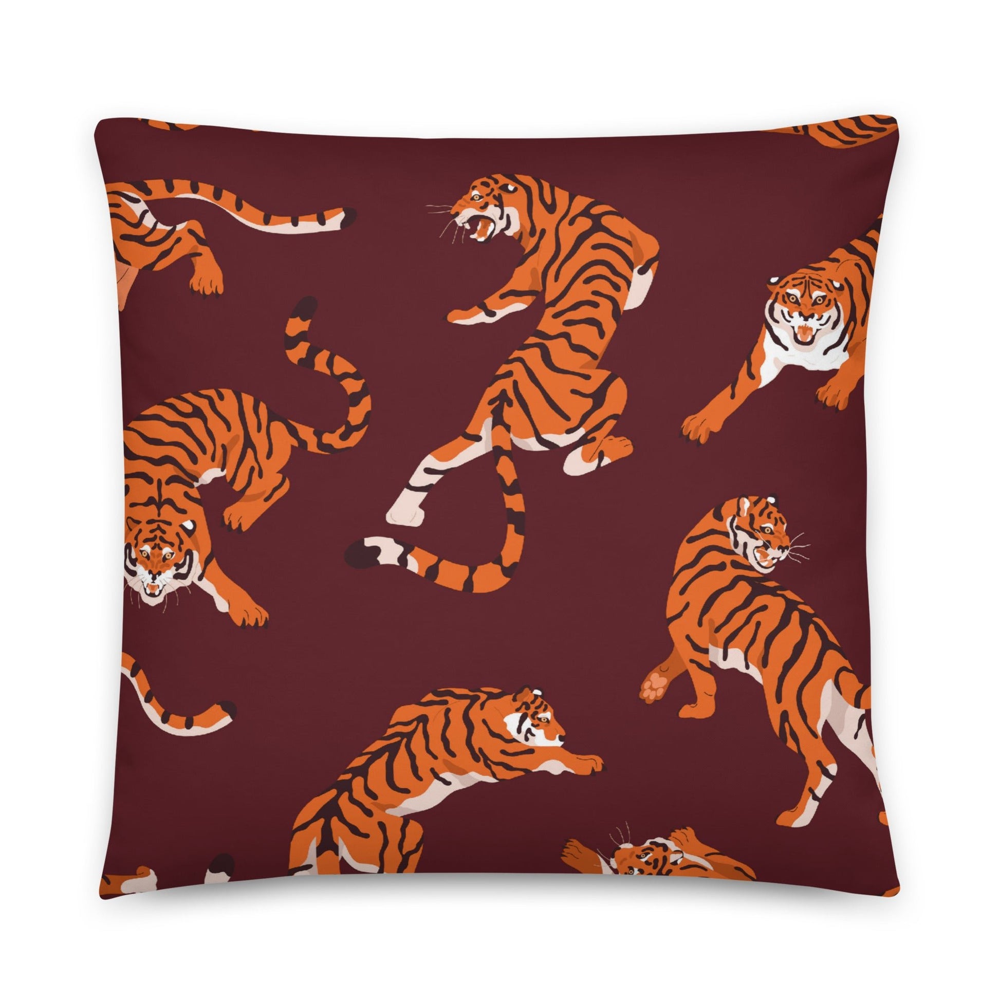Tiger Print Throw Pillow - Mirfia