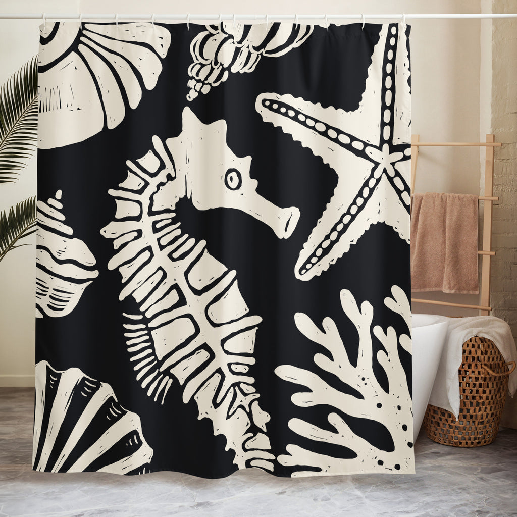 Underwater Seahorse Shower Curtain - Mirfia