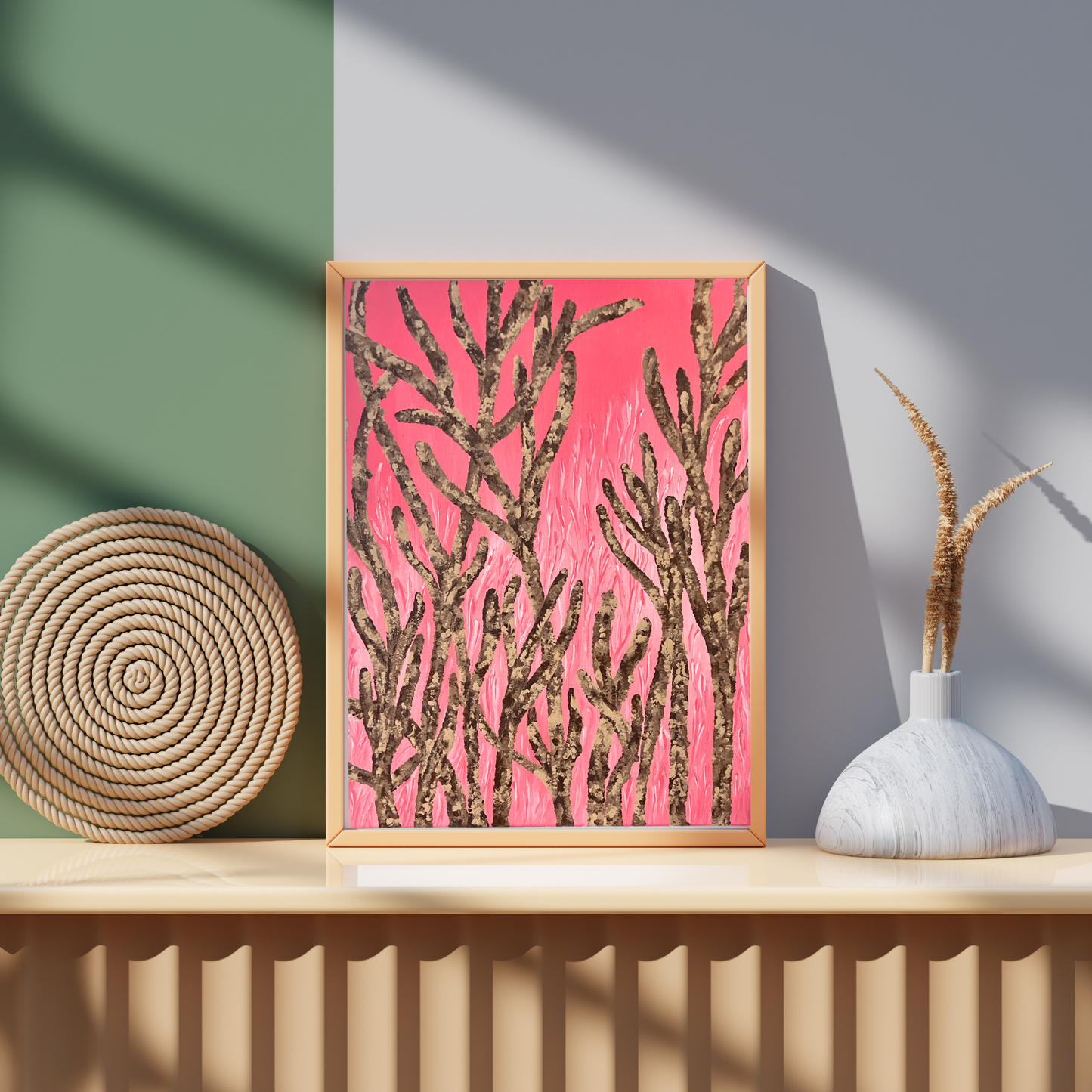 original wall art blushing fields, mireille fine art