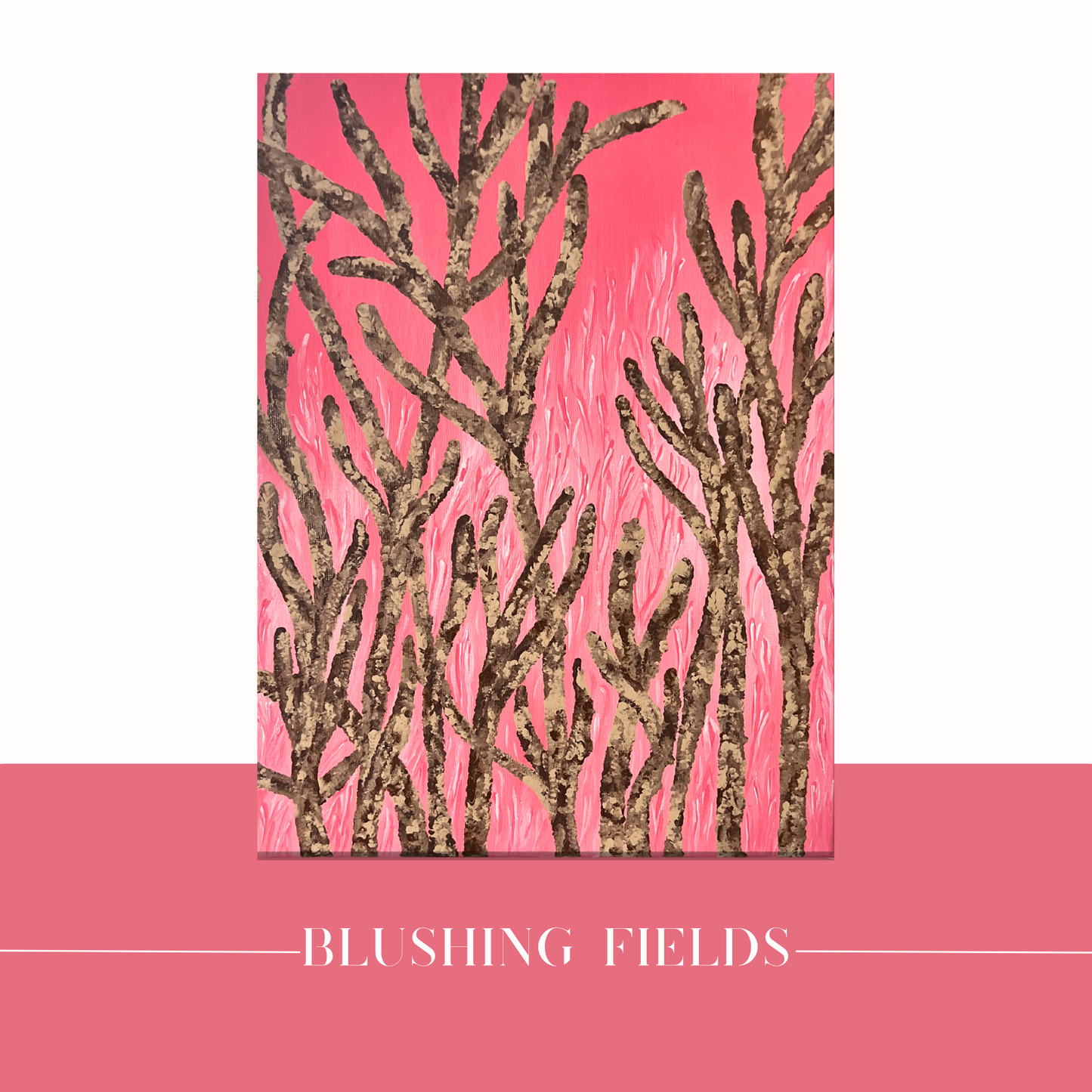 original wall art blushing fields, mireille fine art