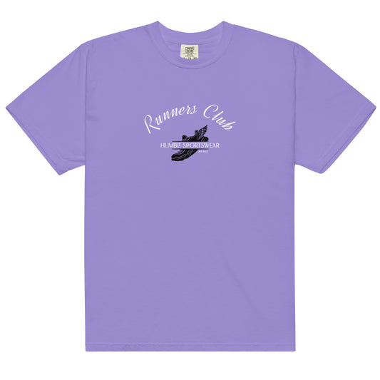 Humble Sportswear, women's garment dyed heavyweight 100% cotton t-shirt in violet 