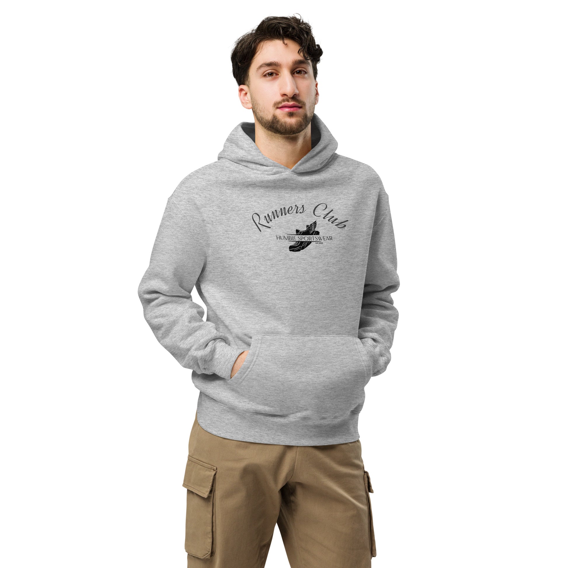 Humble Sportswear, men's long sleeve sport grey oversized hoodie