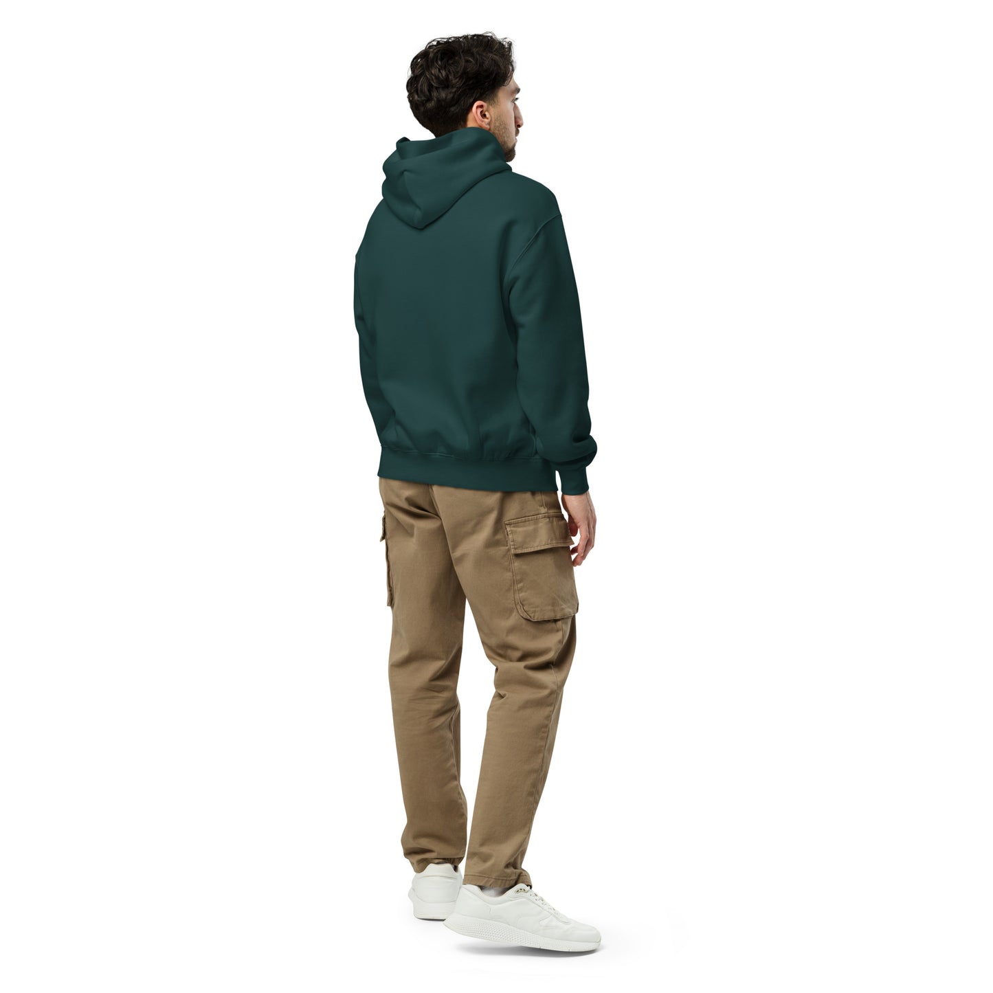 Humble Sportswear men's green long sleeve oversized cotton hoodie