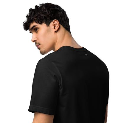 Humble Sportswear, men's 1/8th sleeve classic cotton t-shirt in black