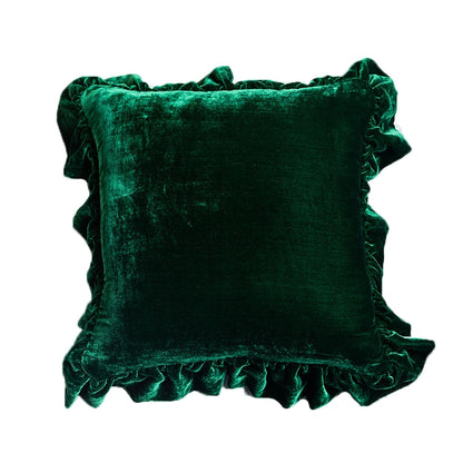 Mireille Fine Art, throw pillow cover velvet green pillow case