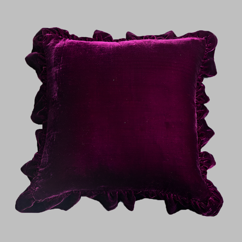 Mireille Fine Art, throw pillow cover velvet purple pillow case