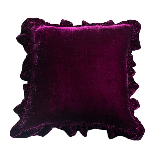 Mireille Fine Art, throw pillow cover velvet purple pillow case