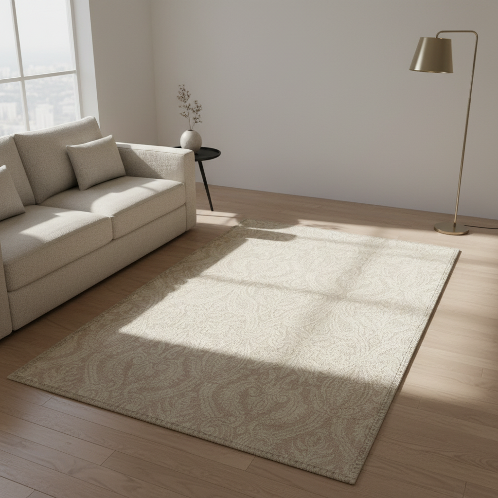 vintage floral medallion rug neutral distressed area rug 