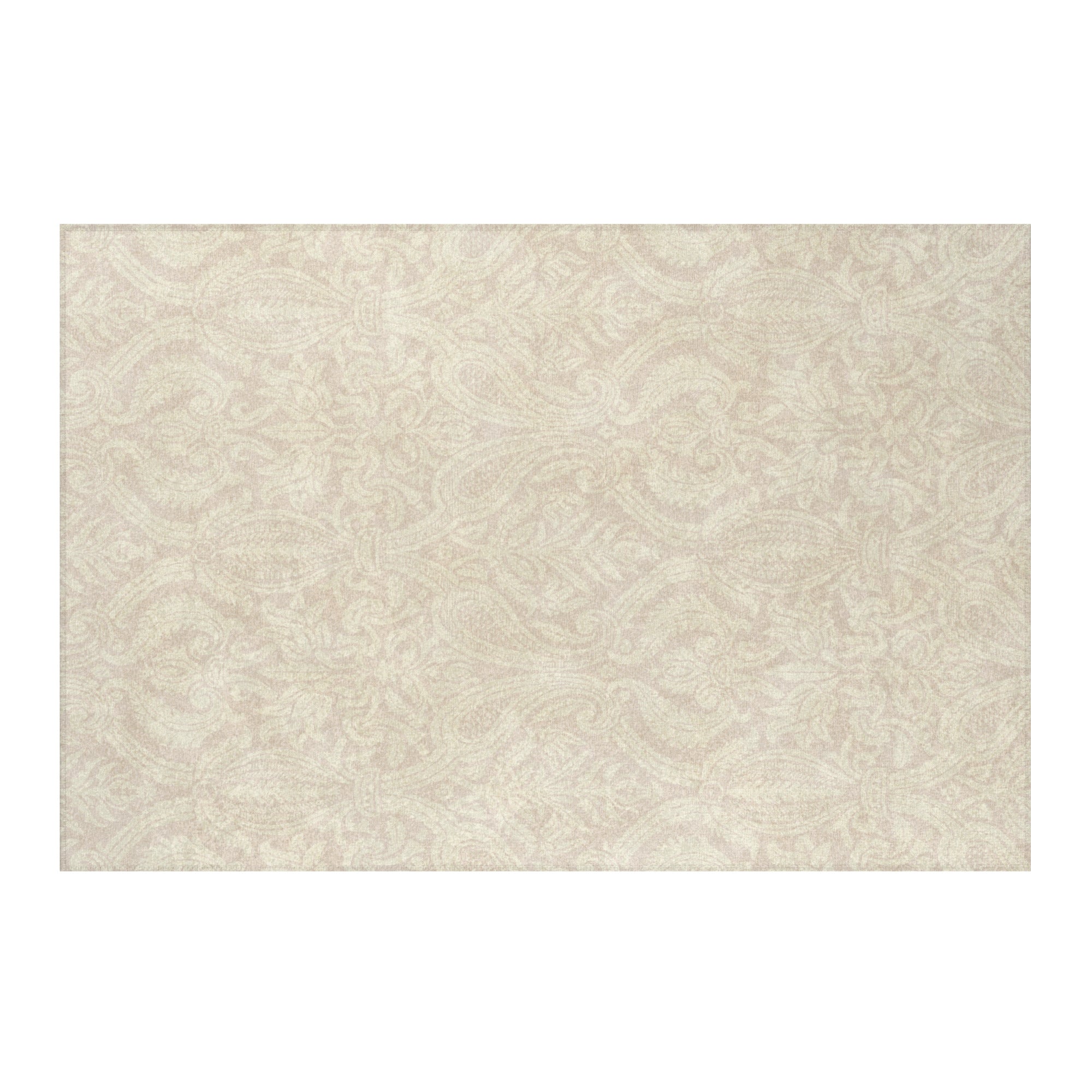 timeless neutral floral rug for bedroom decor