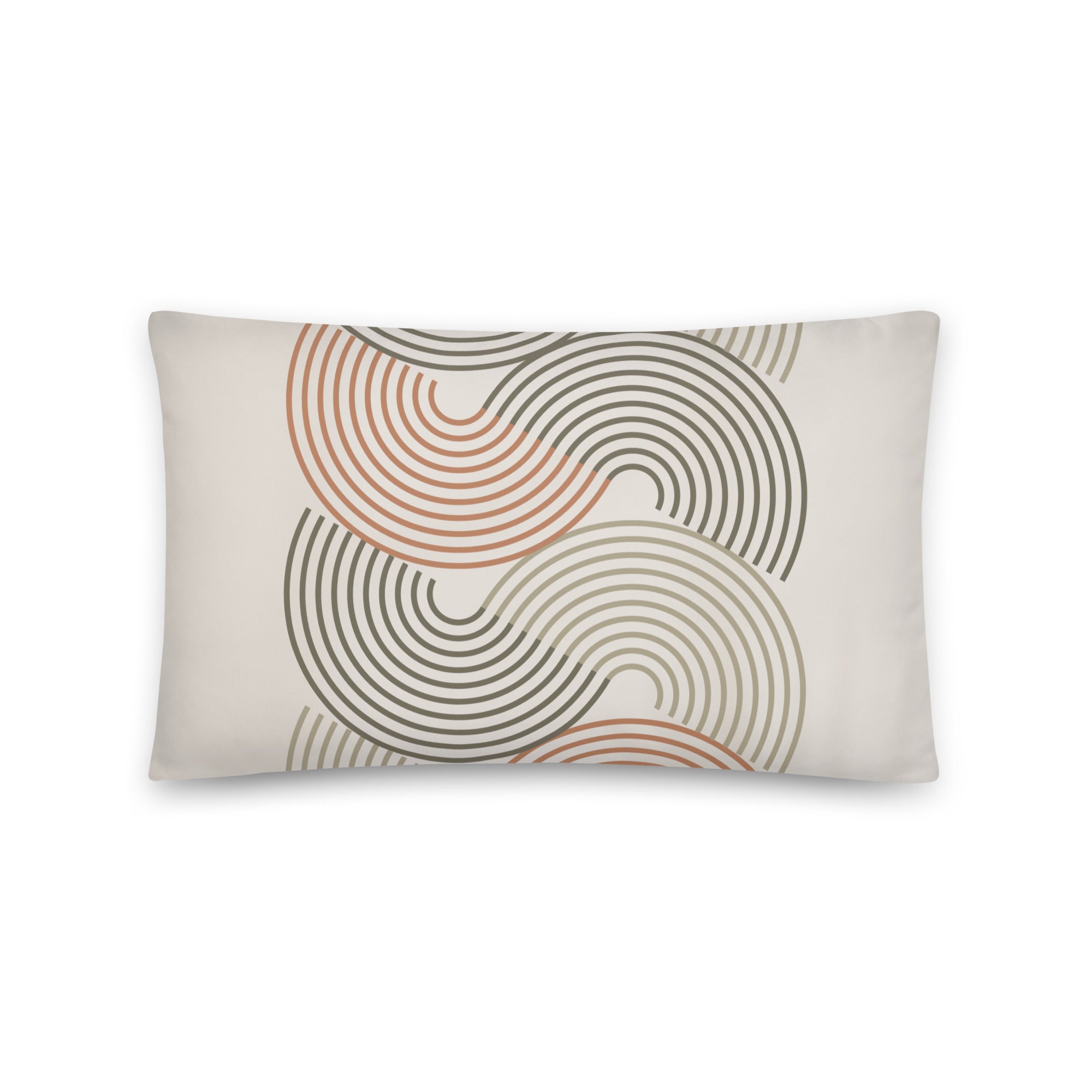 Vintage Retro Geometric Throw Pillow - Mirfia