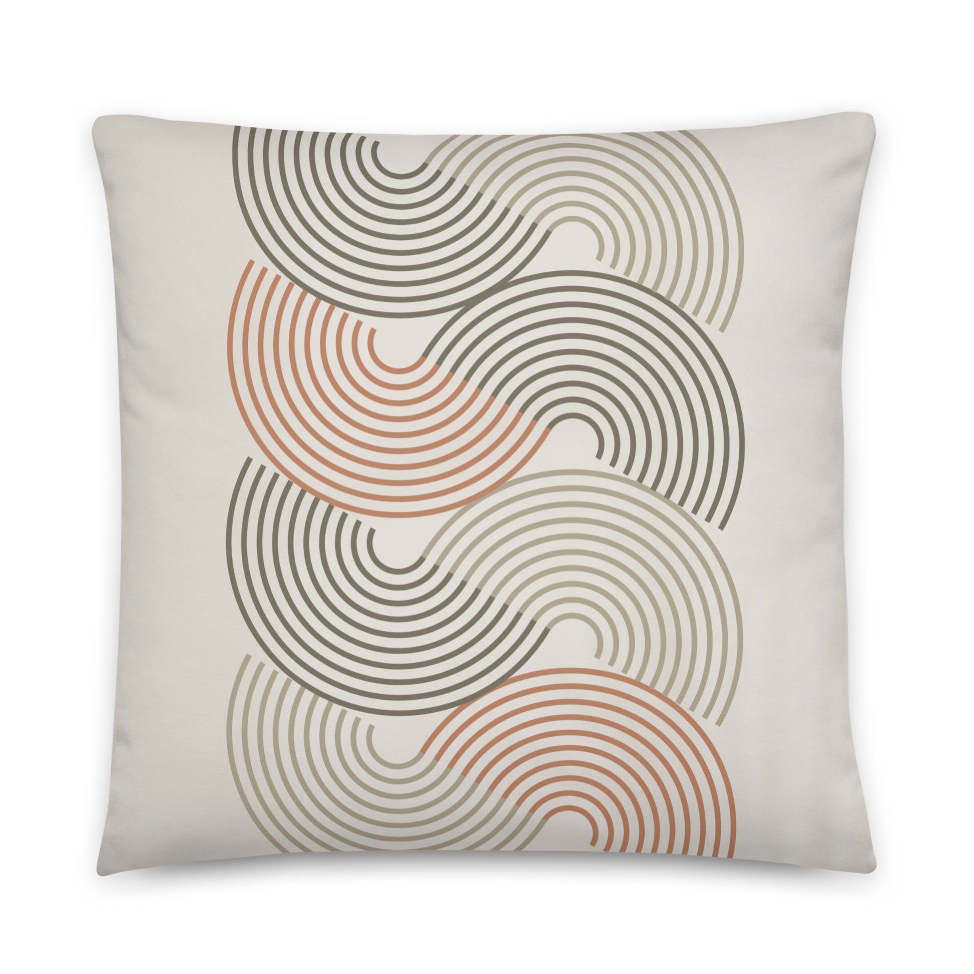 Vintage Retro Geometric Throw Pillow - Mirfia