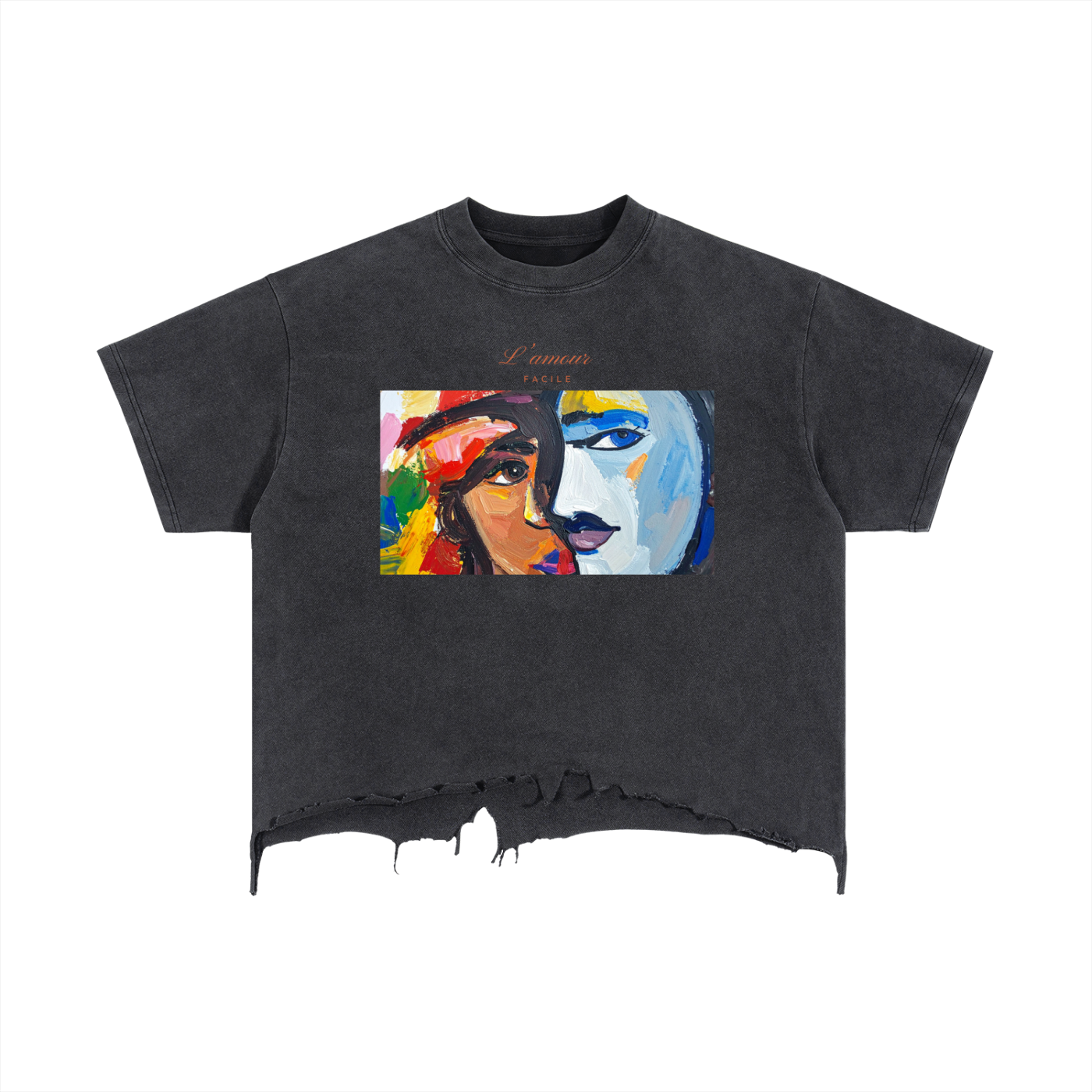 Vintage Wash Distressed Boxy T-Shirt