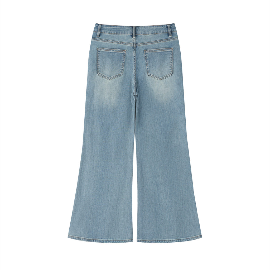 Women's Vintage Wash blue Flared Leg Jeans