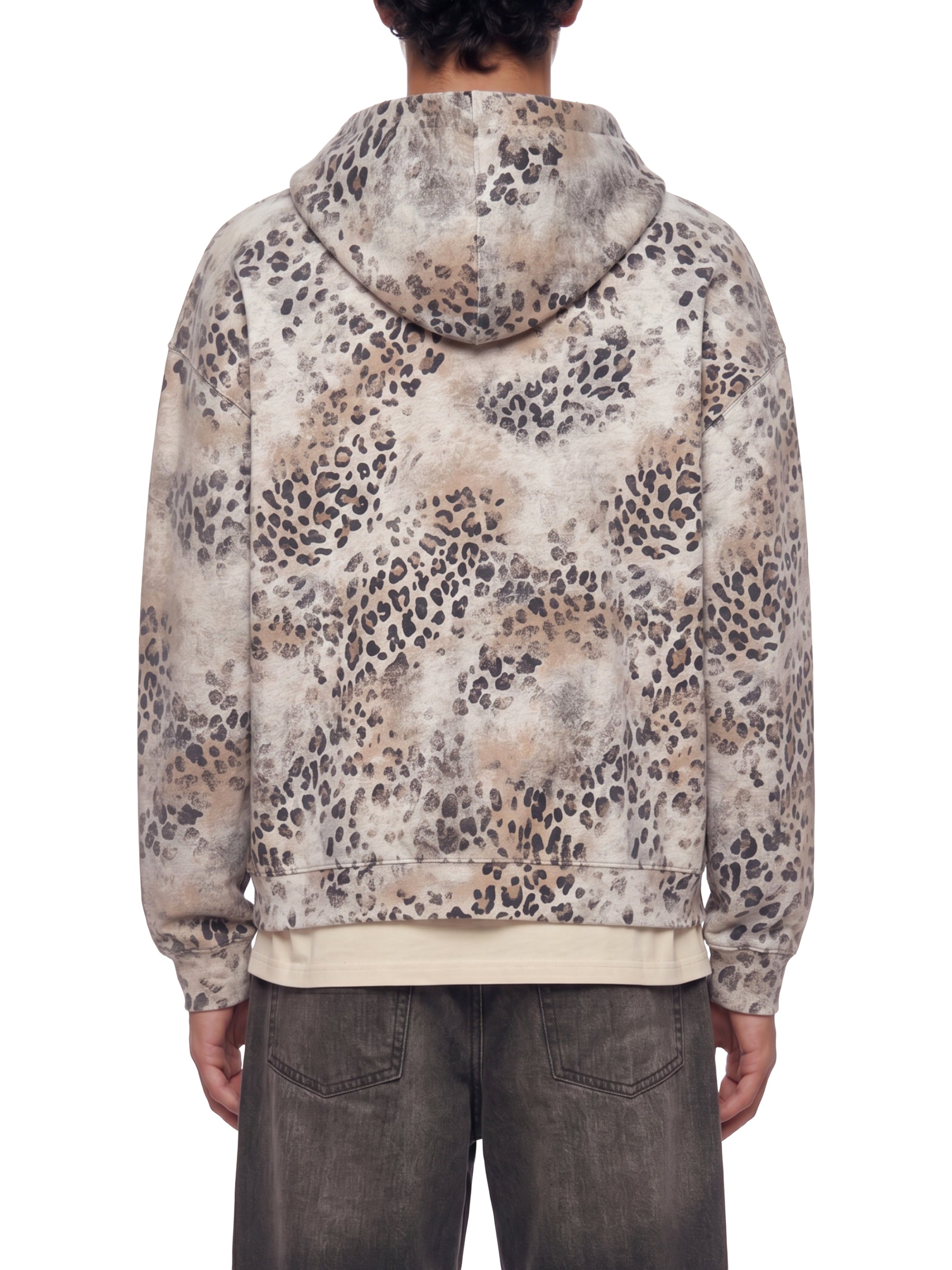 Vintage Wash Leopard Hoodie