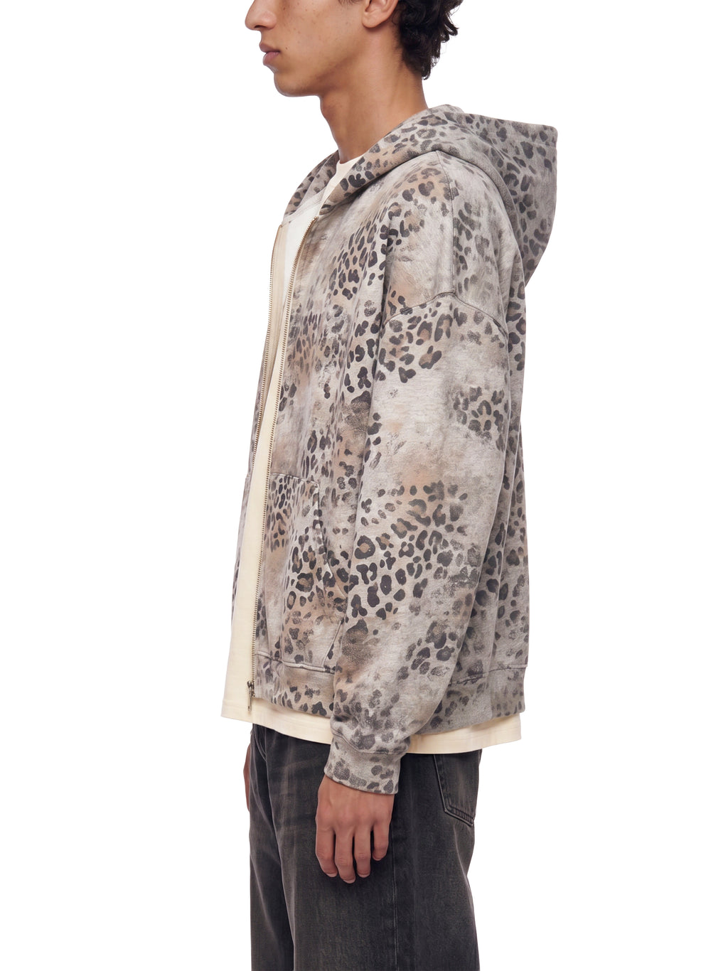 Vintage Wash Leopard Hoodie