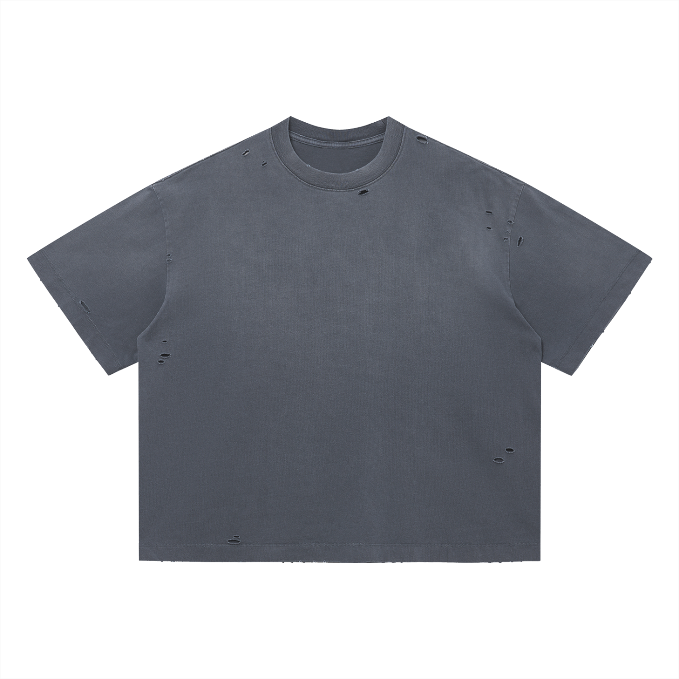 flat lay of black worn in vintage wash cotton t-shirt 