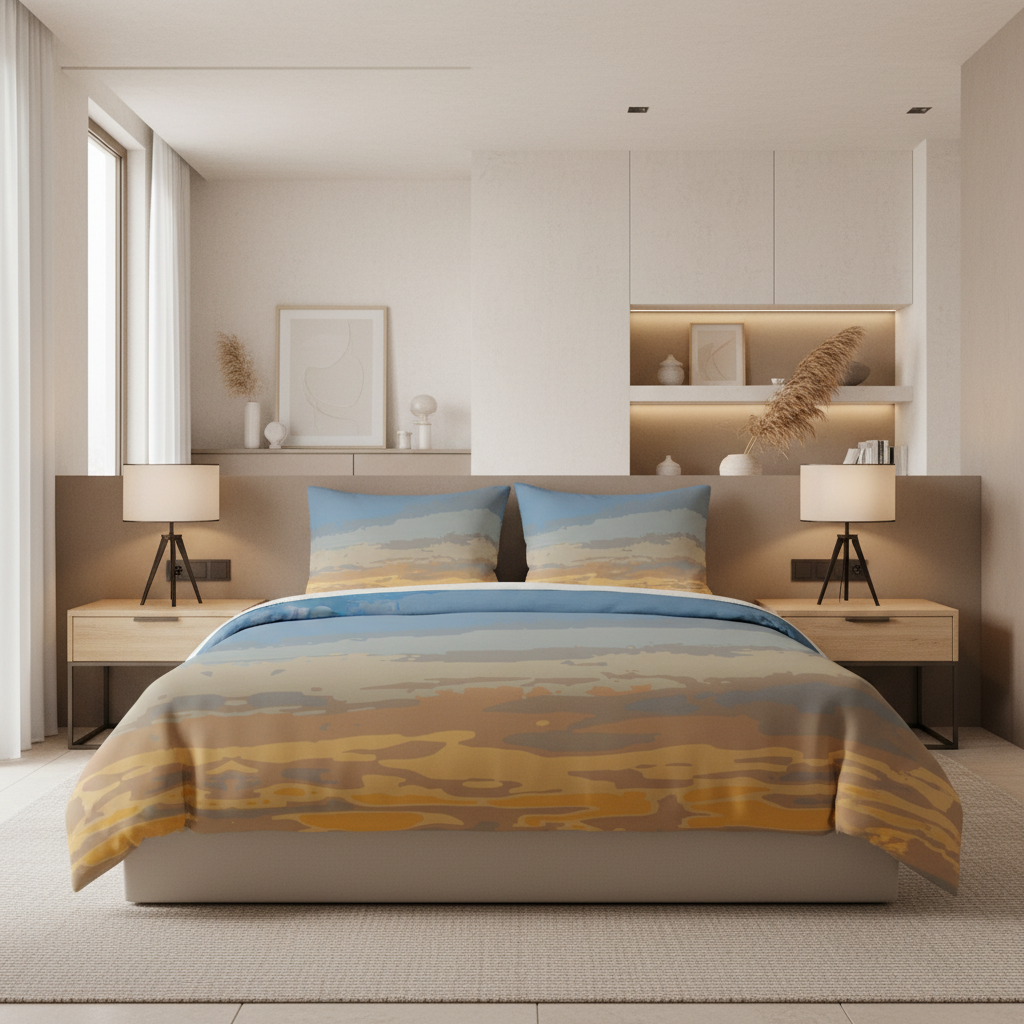 cozy warm tone duvet cover modern decor 