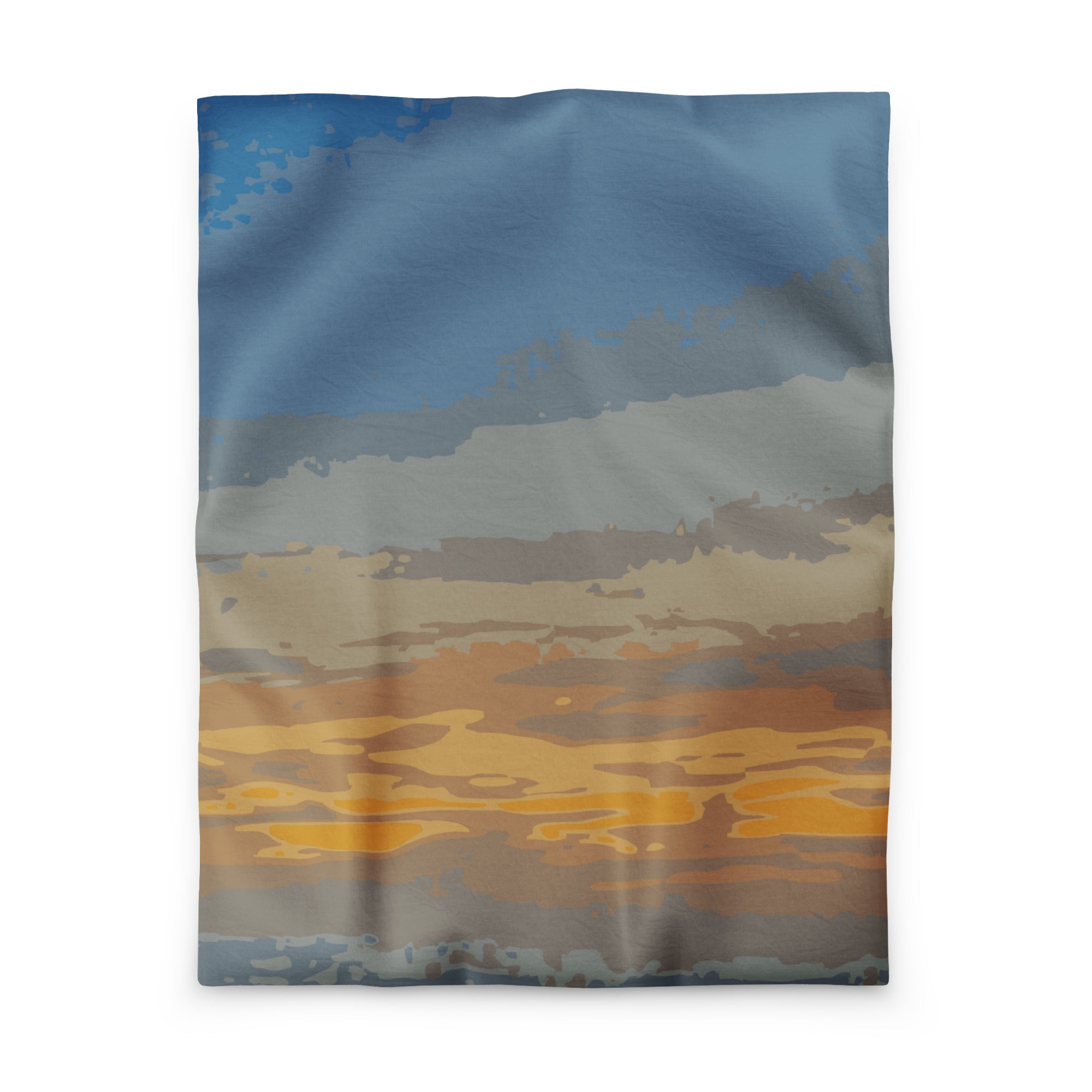 twin size sunset tone duvet cover minimalist bedroom