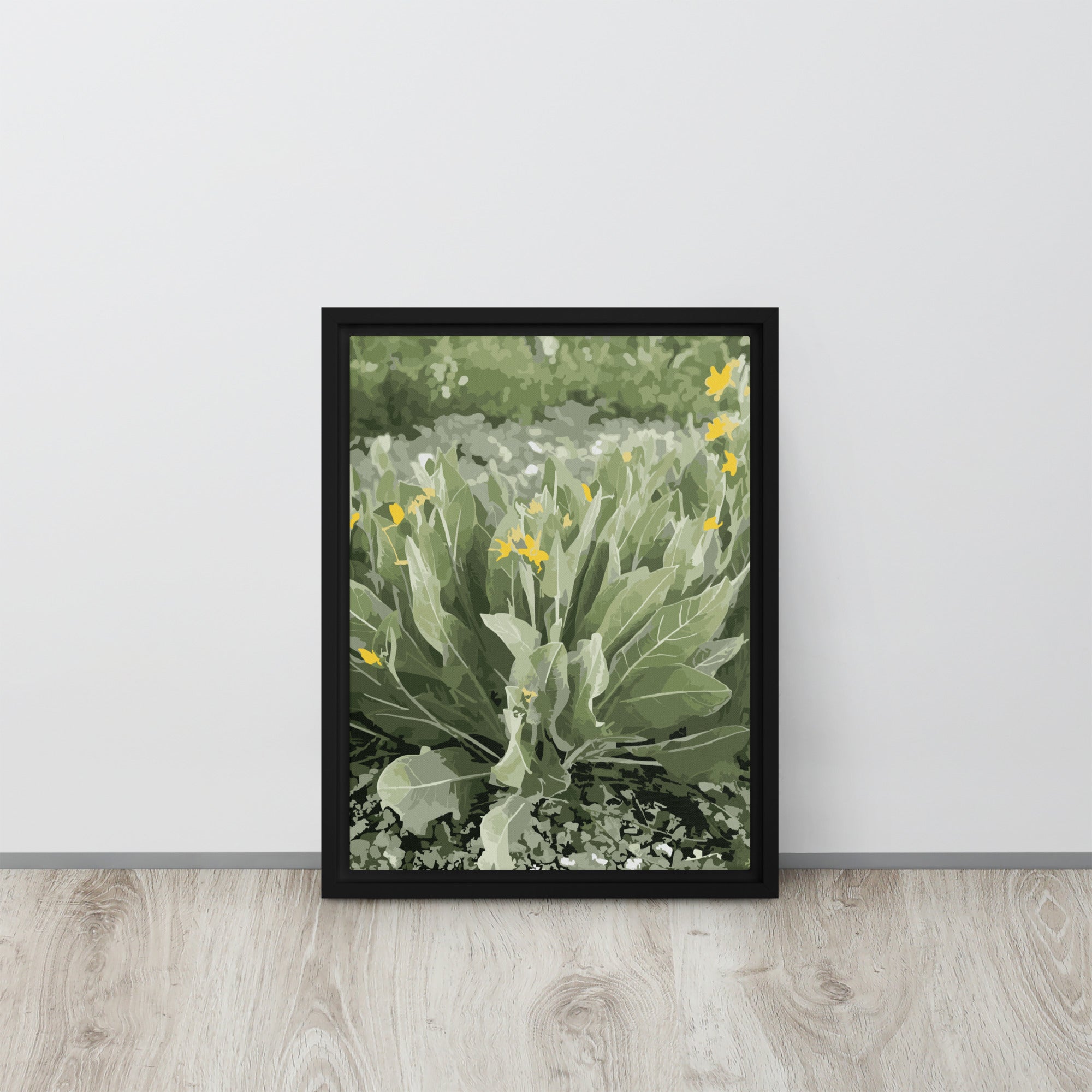 modern wildflower canvas print