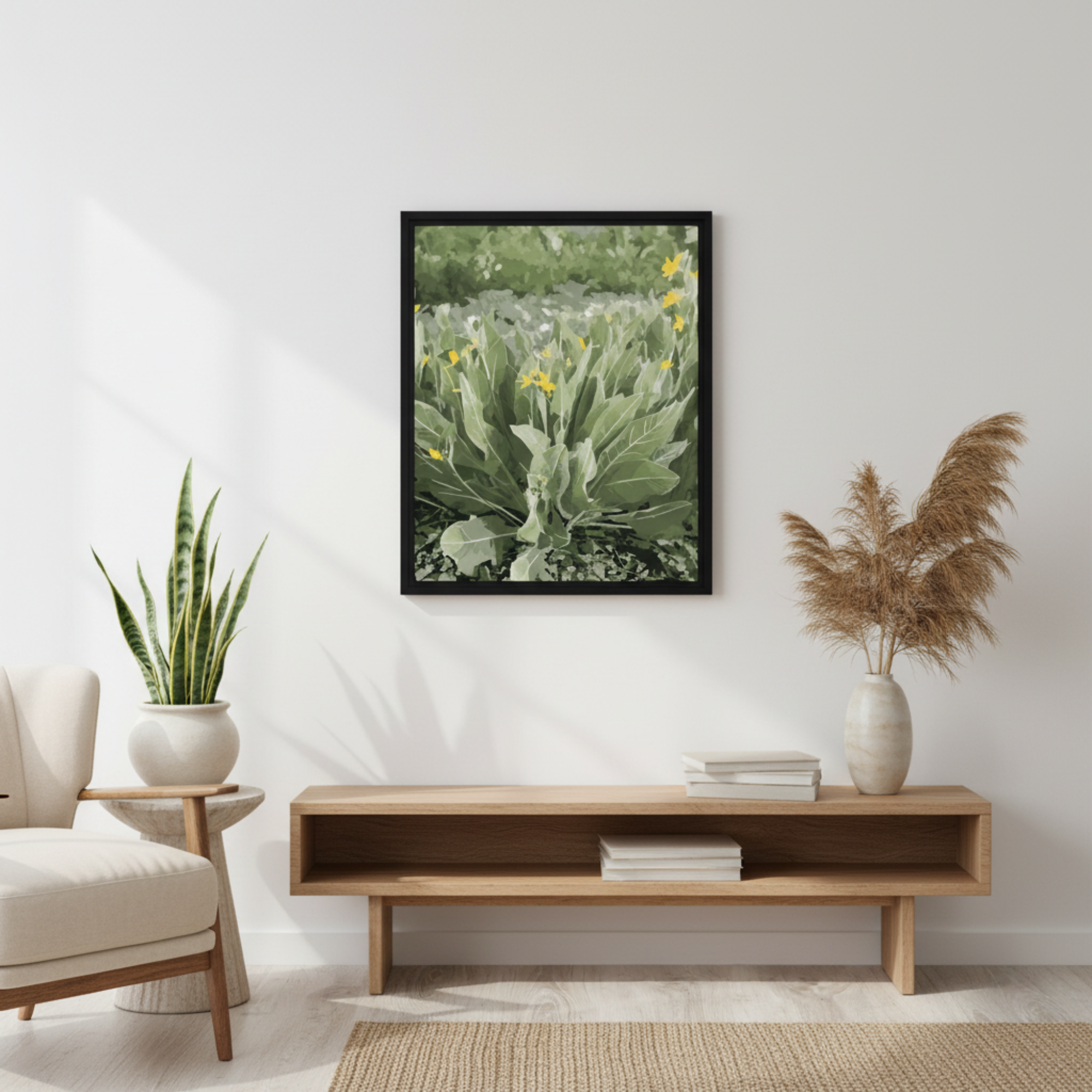 nature wildflower wall art framed