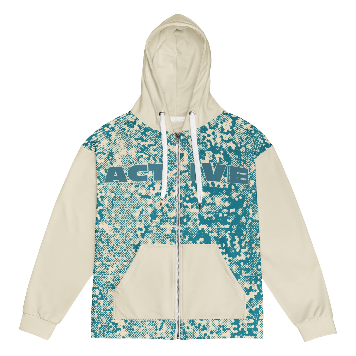 women's recycled zip hoodie all over print 