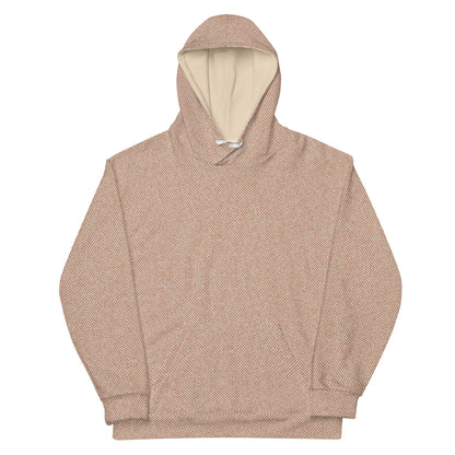 women's relaxed fit hoodie beige all over print 