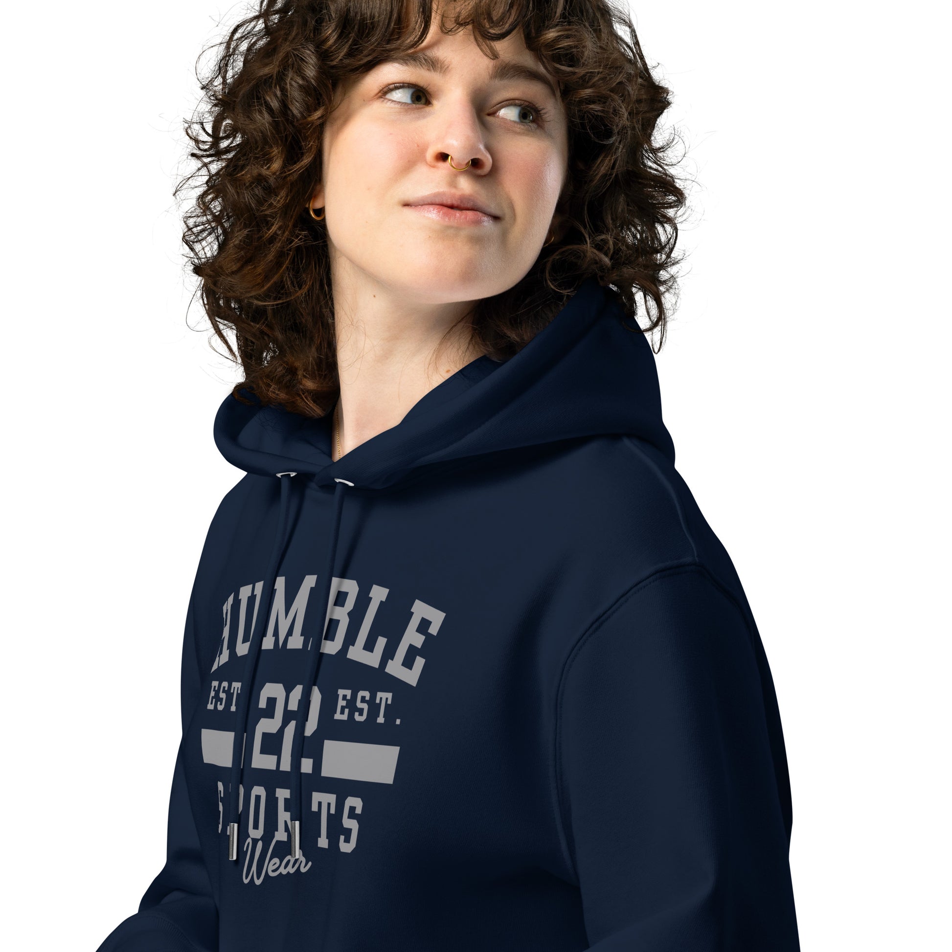 women's athletic hoodie navy