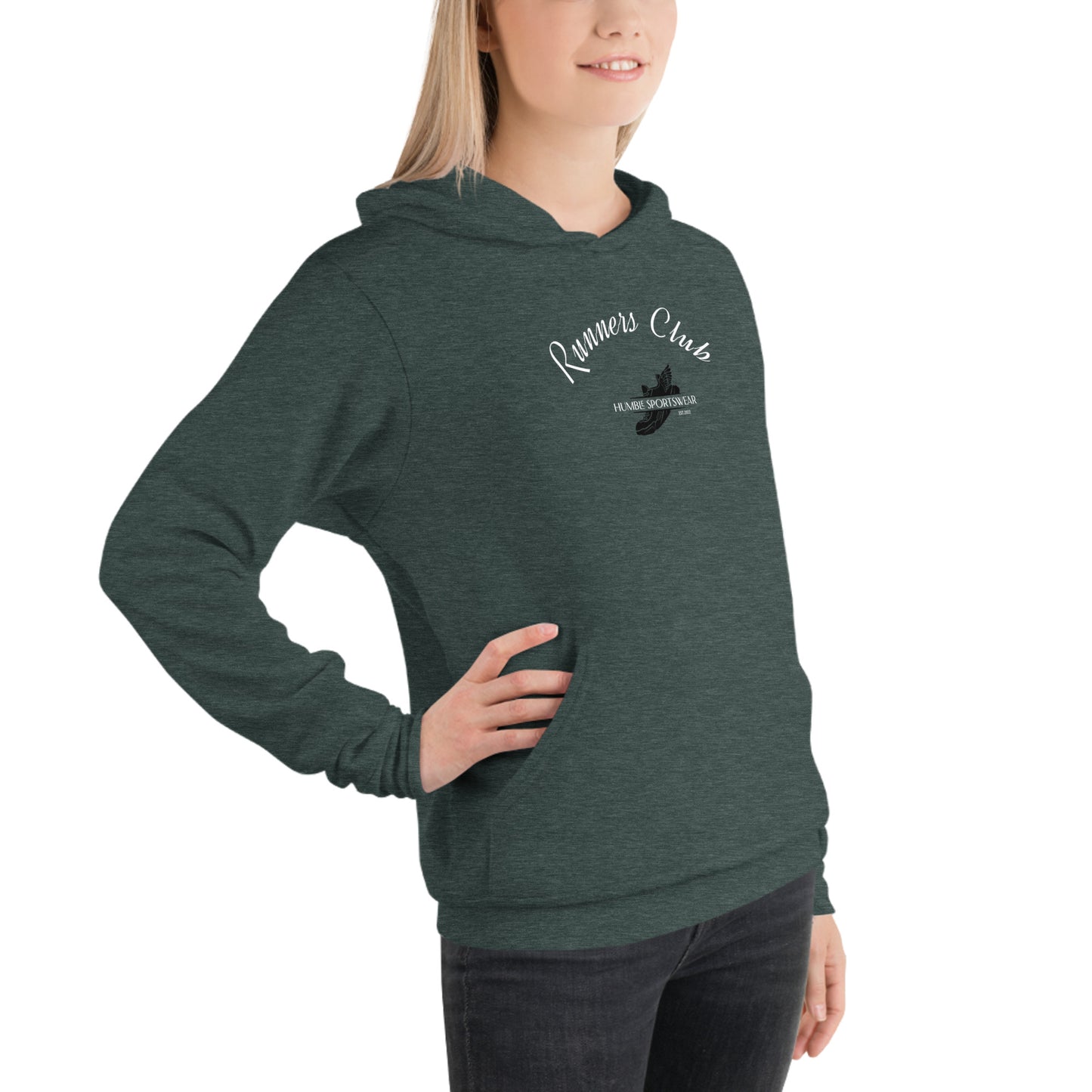 women's cotton fleece hoodie green