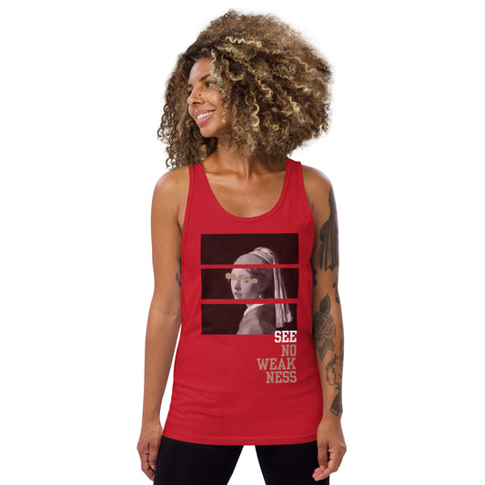 women's cotton tank top red