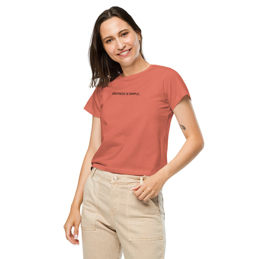 Humble Sportswear, women's crew neck long line slogan t-shirt