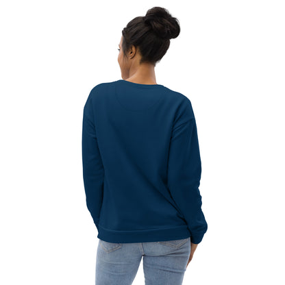 women's navy blue recycled sweatshirt 