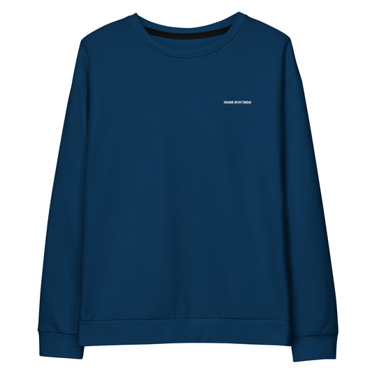 women's navy blue recycled sweatshirt 