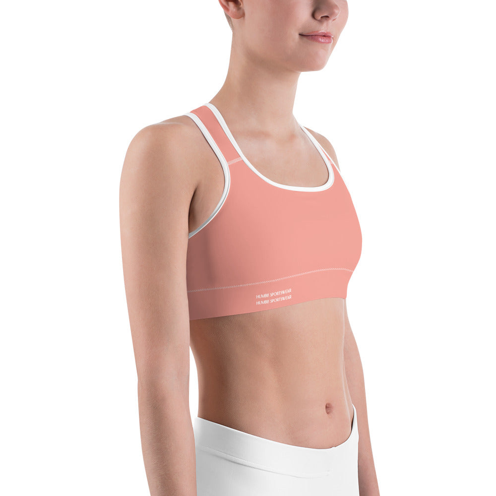 women's moisture wicking pink dri fit sports bra, Humble Sportswear 