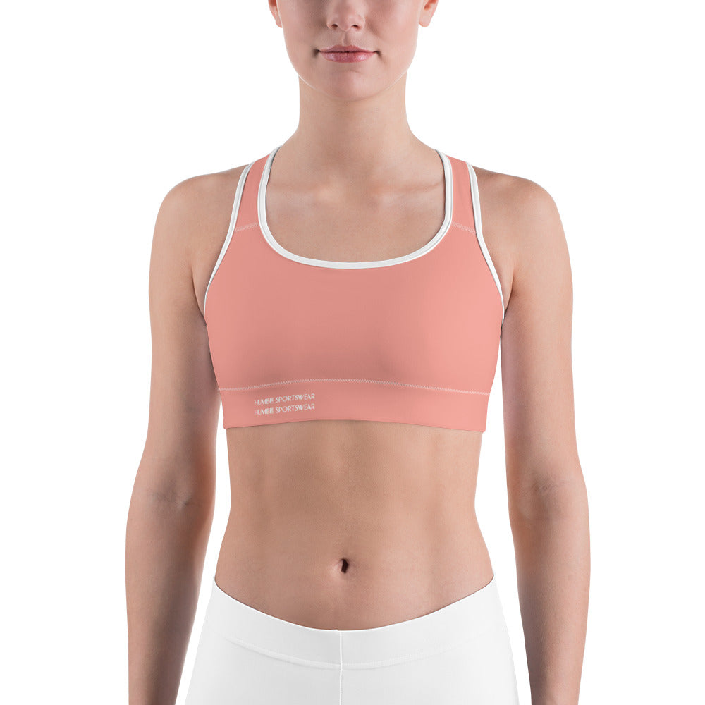 women's moisture wicking pink dri fit sports bra, Humble Sportswear 