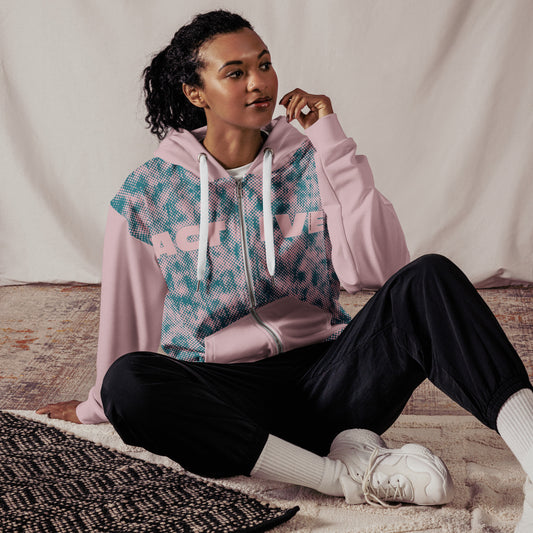 Humble Sportswear™ Women's Pink Active Zip Hoodie - Mirfia