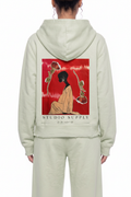 raw edge zip hoodie front view