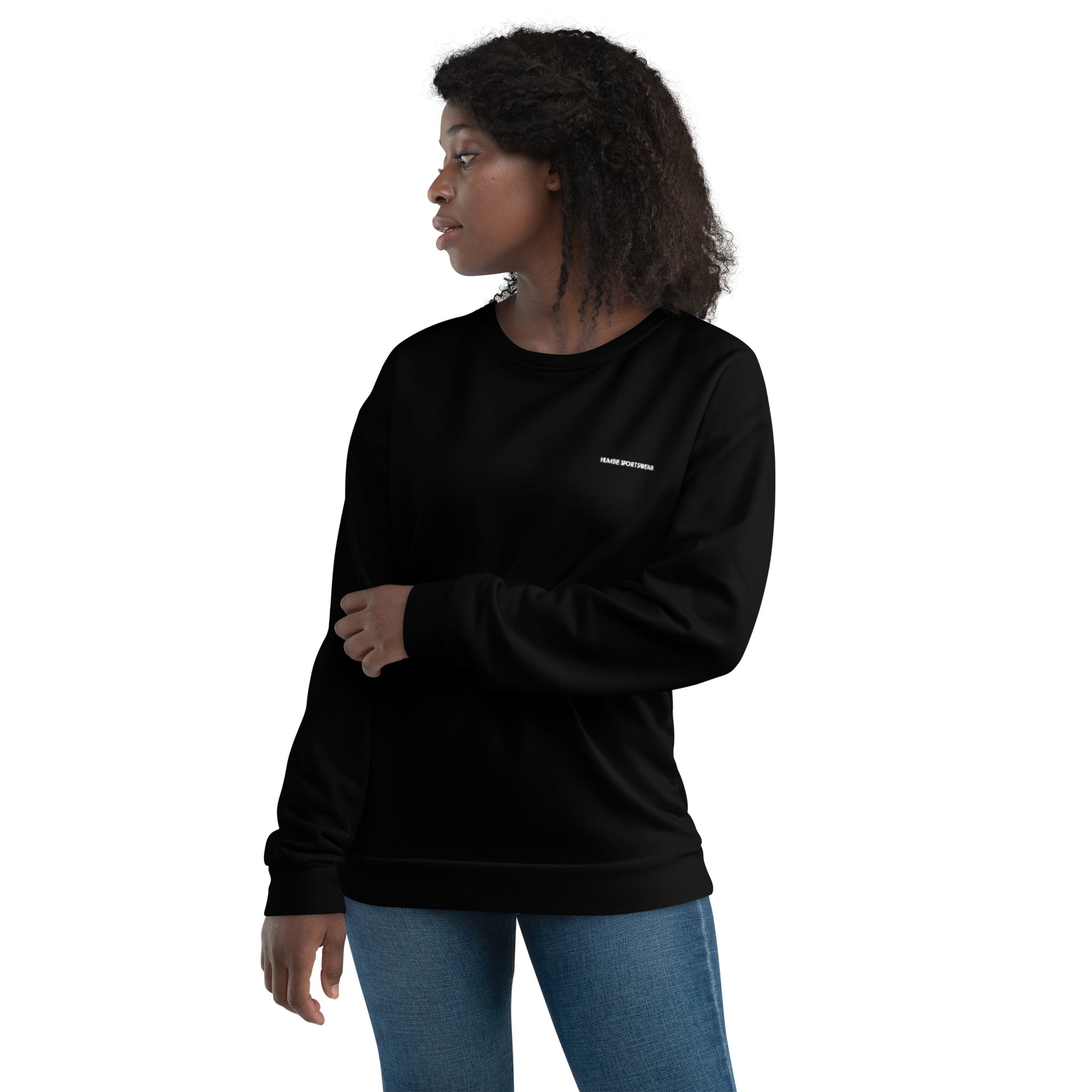 women's recycled sweatshirt black