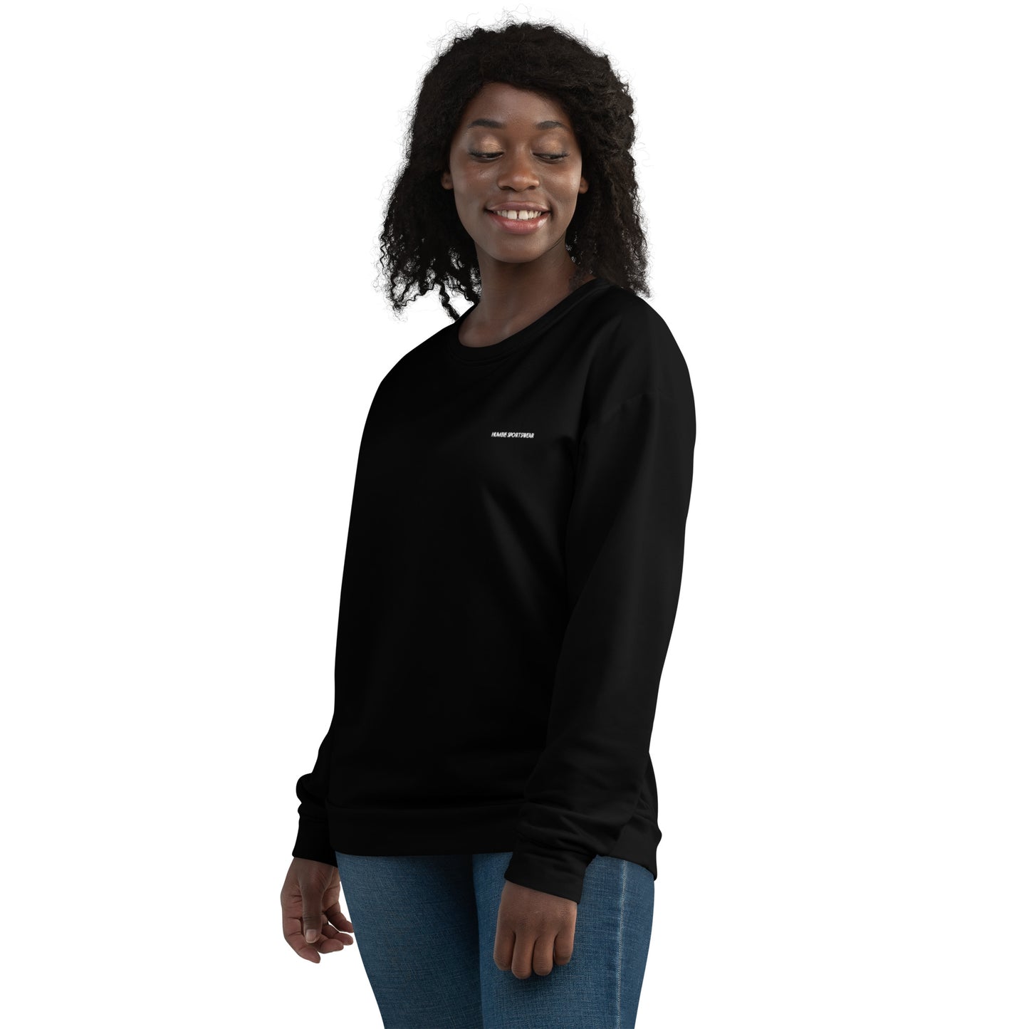 women's recycled sweatshirt black