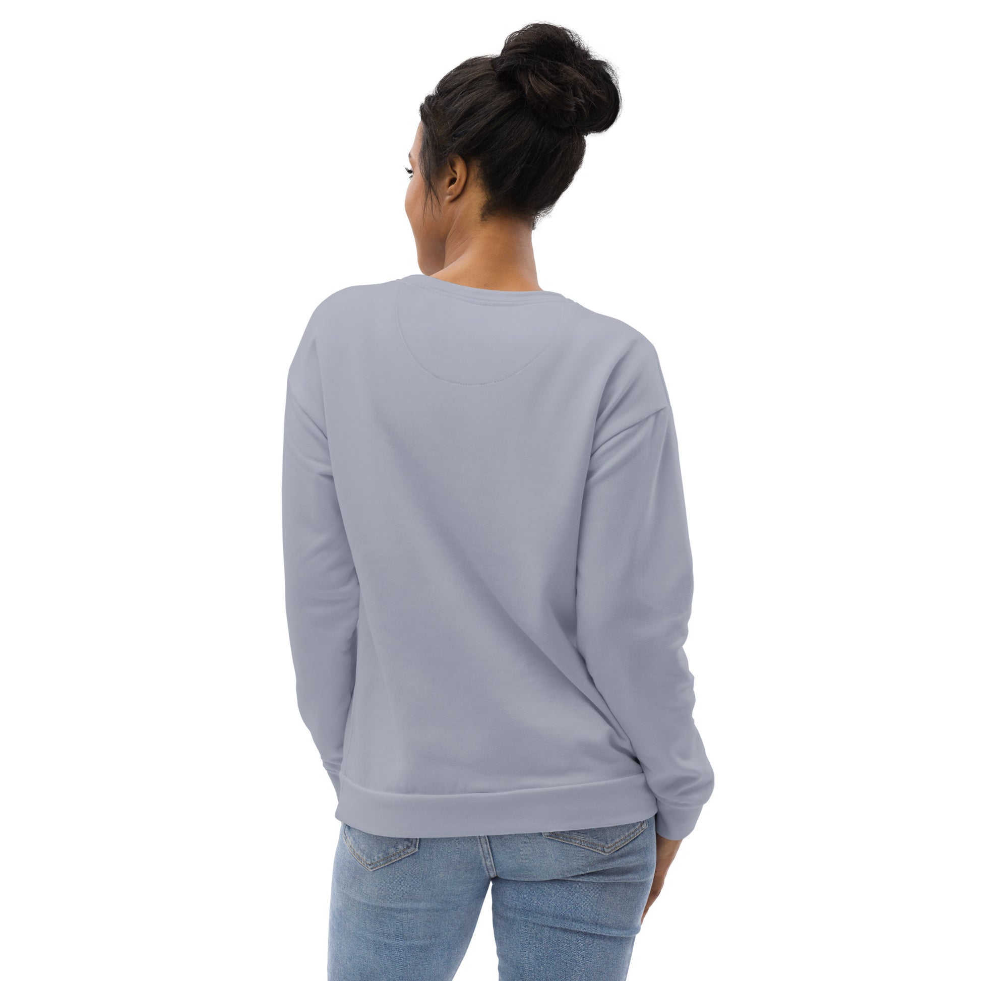 long sleeve women's recycled sweatshirt stone blue 