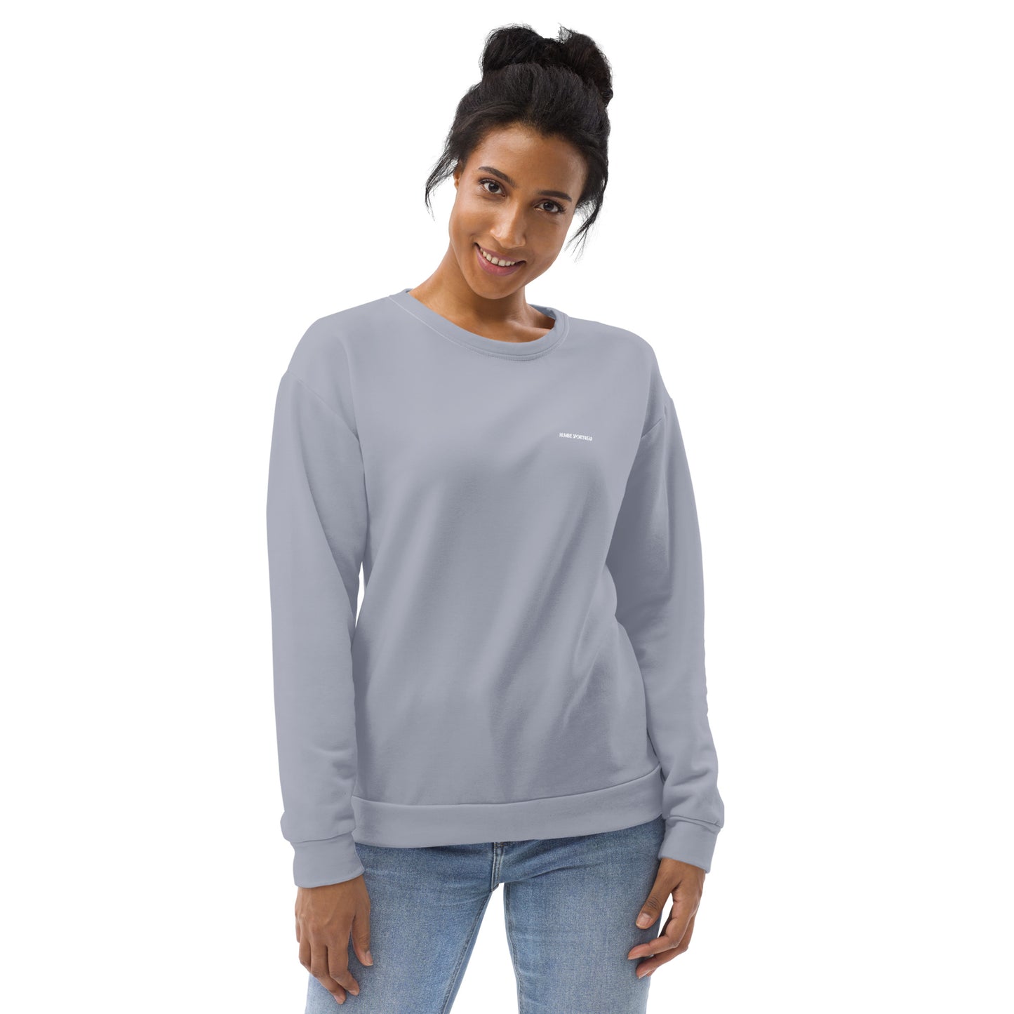 long sleeve women's recycled sweatshirt stone blue 