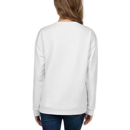 women's recycled sweatshirt long sleeve white 